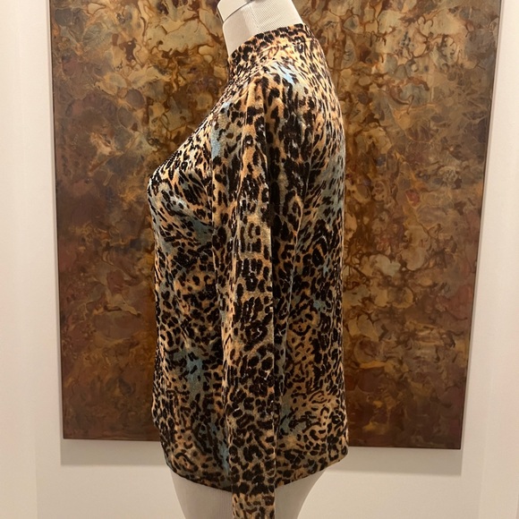 Alberto Makali Beaded Animal Print Sweater - Picture 4 of 6